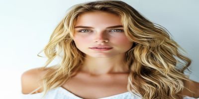 欧美女优Lana Rhoades个人写真，金发碧眼清纯气质，工作室白色背景专业人像摄影